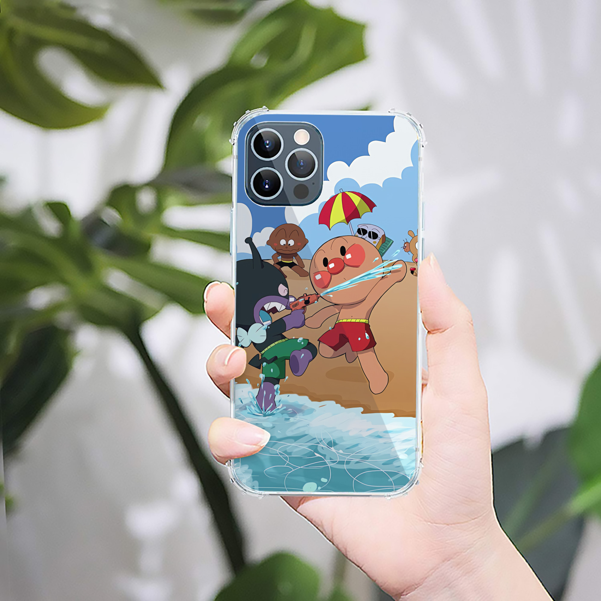 （画像用） アンパンマン Anpanman 【iPhone 12シリーズ対応】透明スマホケース（クリアソフトケース）